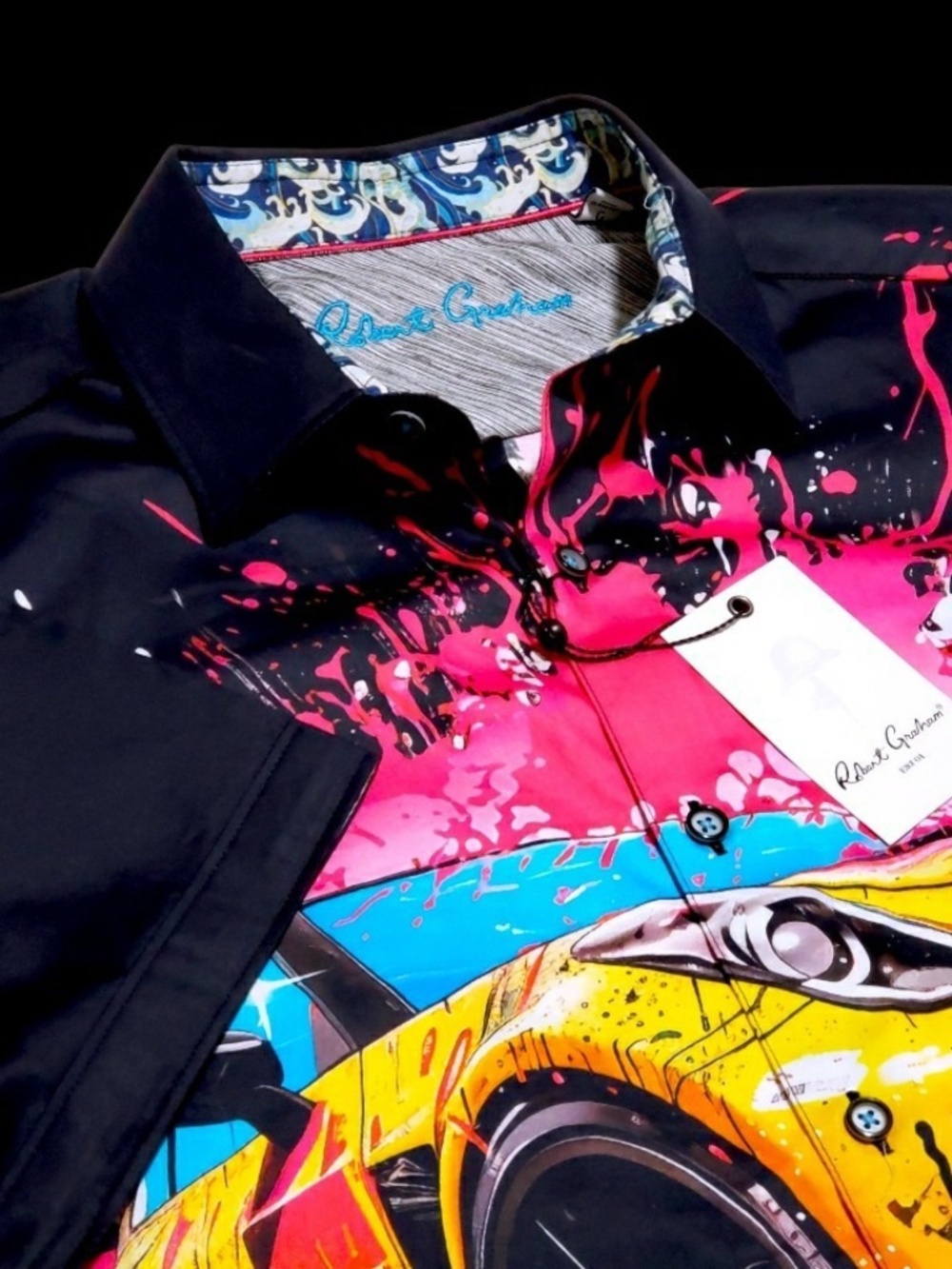 NEW Robert Graham Abstract Wearable Art XL Colorful Sport Shirt